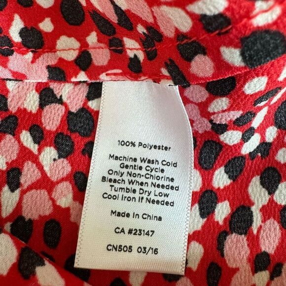 Talbot’s women’s babydoll blouse Valentine’s Day side zipper size 6 - Picture 7 of 7